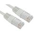RS PRO Cat5e Straight Male RJ45 to Straight Male RJ45 Ethernet Cable, UTP, White PVC Sheath, 250mm