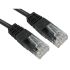 RS PRO Cat5e Straight Male RJ45 to Straight Male RJ45 Ethernet Cable, UTP, Black PVC Sheath, 1.5m