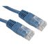 RS PRO Cat5e Straight Male RJ45 to Straight Male RJ45 Ethernet Cable, UTP, Blue PVC Sheath, 1m