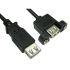 RS PRO USB 2.0 Cable, Female USB A to Female USB A USB Extension Cable, 180mm