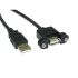 RS PRO USB 2.0 Cable, Male USB A to Female USB A USB Extension Cable, 2m