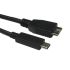 RS PRO USB 3.1 Cable, Male USB C to Male Micro USB B USB Extension Cable, 1m