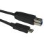 RS PRO USB 3.1 Cable, Male USB C to Male USB B USB Extension Cable, 1m