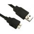 RS PRO USB 3.0 Cable, Male USB A to Male Micro USB B USB Extension Cable, 0.8m