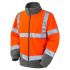 Leo Workwear Orange Unisex Hi Vis Fleece, 4XL