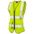 Chaleco de alta visibilidad Mujer Leo Workwear de color Amarillo, talla XXXL, cierre con Zip