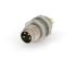 TE Connectivity Circular Connectors, 4 Contacts, Panel Mount, M8 Connector, Plug, Male, IP67, T4 Series