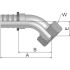 Hydraulická armatura 3C482-10-6, A: Hadice 3/8", B: M16 vnitřní Parker