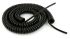 Cable de alimentación Cable en espiral Thawrox de 3 núcleos, 1,5 mm², long. 2m, funda de PUR, Negro