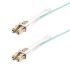 StarTech.com LC to LC Duplex OM4 Multi Mode OM4 Fibre Optic Cable, Light Blue, 10m