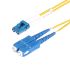 StarTech.com LC to SC Duplex OS2 Single Mode OS2 Fibre Optic Cable, Yellow, 10m