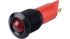 Q16 Series Red Panel Mount Indicator, 220V ac, 16mm Mounting Hole Size, Faston, Solder Lug Termination, IP67