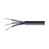 Câble Multi-conducteur Cabloswiss, 3 x 0,34 mm2, 22 AWG, gaine en Chlorure de polyvinyle PVC, Noir, 100m