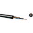 Kabeltronik Multicore Cable, 3 Cores, 0.34 mm², YY, Unscreened, 100m, Black Polyurethane PUR Sheath, 22 AWG