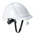 Portwest PPE White Hard Hats with Chin Strap, Adjustable, Ventilated