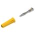 Yellow Male Banana Plug, 4 mm Connector, Screw Termination, 36A, 30/60V ac/dc, Nickel Plating