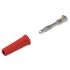 Red Male Banana Plug, 4 mm Connector, Screw Termination, 36A, 30/60V ac/dc, Nickel Plating