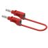 Plug, 12A, 600V, Red, 100mm Lead Length
