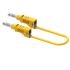 Electro PJP Plug, 12A, 600V, Yellow, 50mm Lead Length