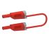Plug, 12A, 1kV, Red, 100mm Lead Length