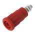 Electro PJP Red Female Banana Socket, 4 mm Connector, Press Fit Termination, 36A, 1kV, Nickel Plating