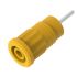 Electro PJP Yellow Female Banana Socket, 4 mm Connector, Press Fit Termination, 36A, 1kV, Nickel Plating