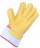 Liscombe 414 Yellow Leather Material Handling Work Gloves, Size L