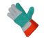 Liscombe 562 Green, Grey, Red Leather General Handling, Logistic, Transport Work Gloves, Size L
