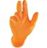 Liscombe LD860 Orange Powder-Free Nitrile Disposable Gloves, Size XXL, Food Safe, 50Gloves per Pack