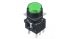 Idec LB1L Series Illuminated Push Button Switch, Panel Mount, 16mm Cutout, Green LED, 24V, IP65
