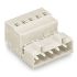 WAGO, 5mm Pitch, 721, 3 Way, Pluggable Terminal Block, Feed Through Plug, Cable Mount, Cage Clamp Termination, 721-603-1