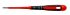 Bahco Slotted  Screwdriver, 2.5 x 0.4 mm Tip, 75 mm Blade, VDE/1000V, 178 mm Overall