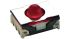 Red Button Tactile Switch, 1 NO 100mA 6.4mm Surface Mount