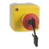 Schneider Electric Φ22mm急停按钮, 表面安装, 2 常闭触点, 600 V ac, 600V 直流, IP66, IP67, IP69, IP69K, 钥匙释放, 黄色