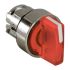 Schneider Electric Harmony XB4 Series 3 Position Selector Switch Head, 22mm Cutout, Red Handle