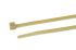 HellermannTyton Cable Tie, Inside Serrated, 100mm x 2.5 mm, Natural PA 4.6, Pk-100
