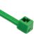 HellermannTyton Cable Tie, Inside Serrated, 100mm x 2.5 mm, Green Polyamide 6.6 (PA66), Pk-100