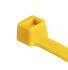 HellermannTyton Cable Tie, Inside Serrated, 210mm x 4.7 mm, Yellow Polyamide 6.6 (PA66), Pk-100