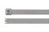 HellermannTyton Cable Tie, Roller Ball, 521mm x 12.3 mm, Metallic 316 Stainless Steel, Pk-50