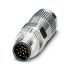Phoenix Contact Circular Connector, 17 Contacts, Cable Mount, M12 Connector, Plug, Male, IP67, SACC Series