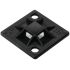 HellermannTyton Self Adhesive Black Cable Tie Mount 20 mm x 20mm, 4mm Max. Cable Tie Width