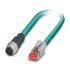 Cable Ethernet Cat5 Lámina de aluminio, trenzado de cobre estañado Phoenix Contact de color Azul, long. 2m, funda de