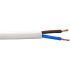 RS PRO 2 Core Power Cable, 1 mm², 100m, White, Fire Performance, 500 V
