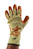 Showa Orange Latex Coated Cotton Work Gloves, Size 10, Large, 2 Gloves