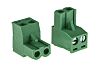 RS PRO 5.08mm Pitch 2 Way Right Angle Pluggable Terminal Block, Plug, Through Hole, Screw Termination