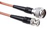 Radiall Male BNC to Male N-type Coaxial Cable, RG142, 50 Ω, 1m