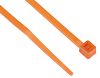 RS PRO Cable Tie, 100mm x 2.5 mm, Orange Nylon, Pk-100