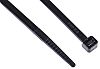 RS PRO Black Cable Tie Nylon, 368mm x 4.8 mm