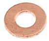 Copper Plain Washer, 0.8mm Thickness, M4