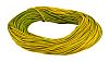HellermannTyton PVC Green/Yellow Protective Sleeving, 4mm Diameter, 100m Length